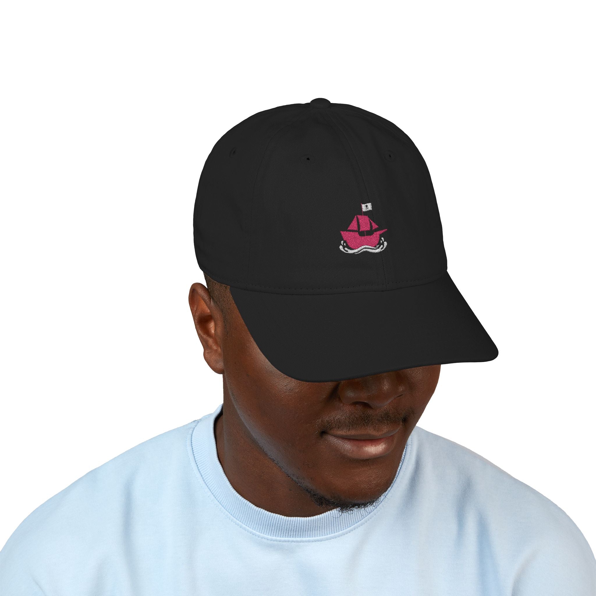 Pirate Skull Baseball Cap – Embroidered "Category Pirates" Organic Hat