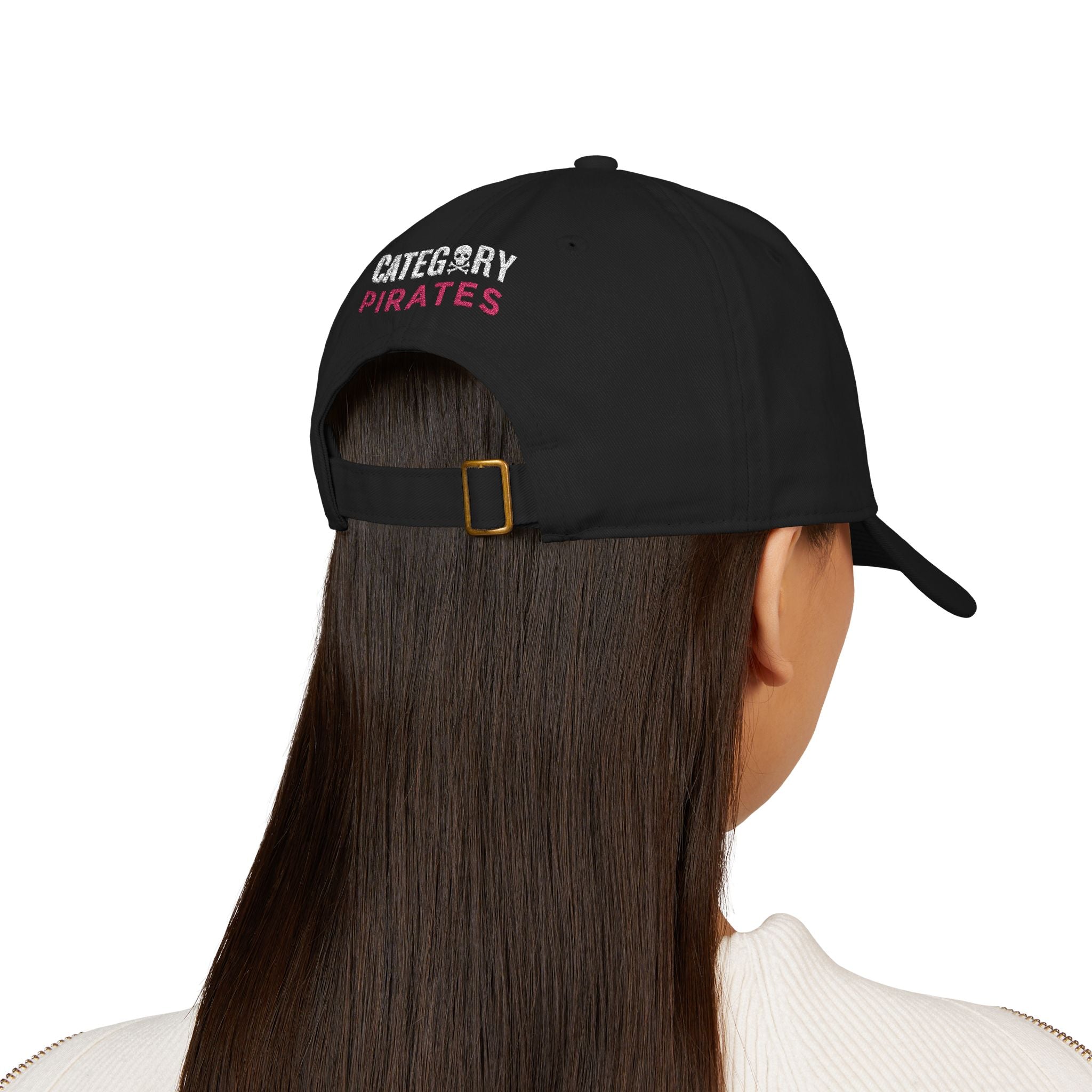 Pirate Skull Baseball Cap – Embroidered "Category Pirates" Organic Hat
