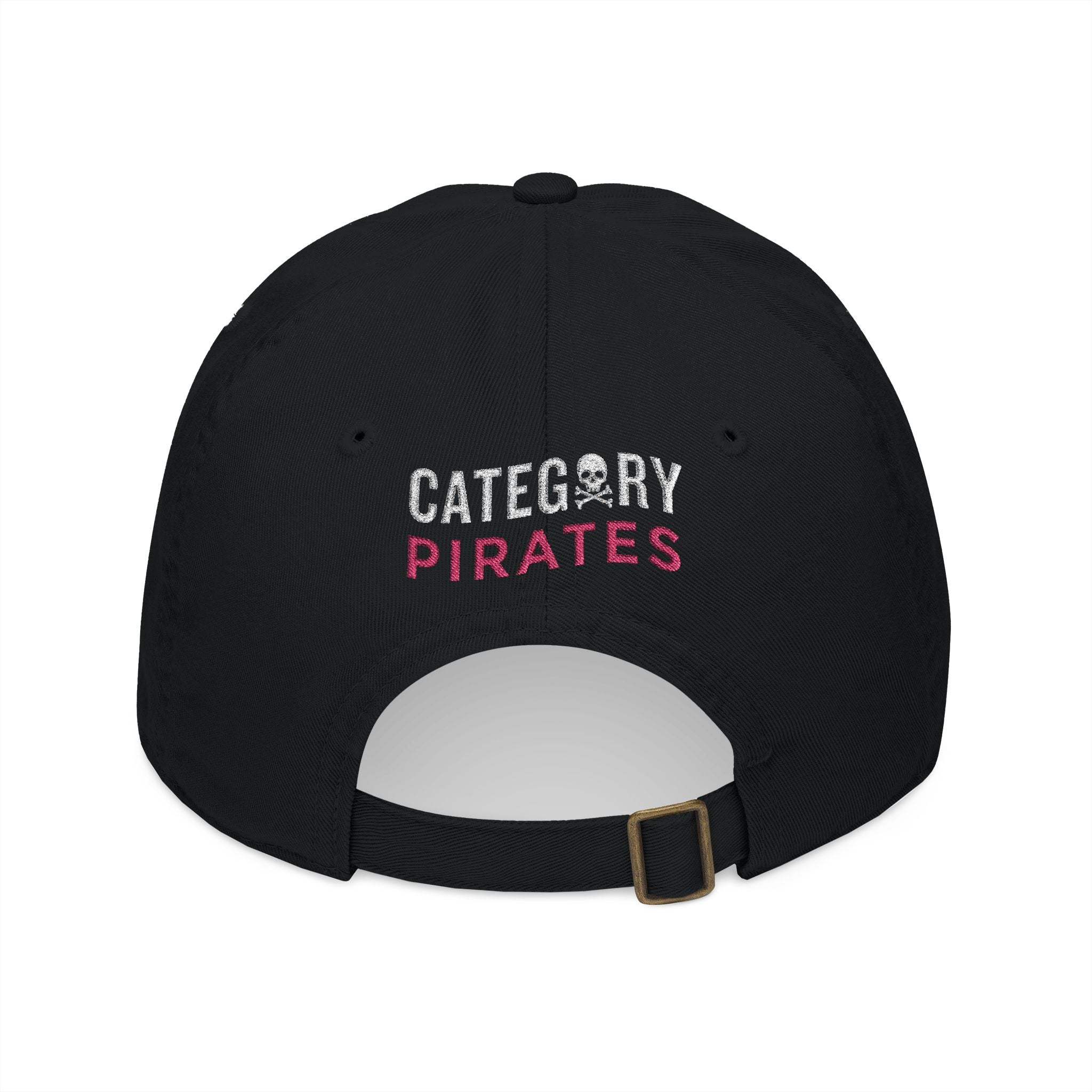 Pirate Skull Baseball Cap – Embroidered "Category Pirates" Organic Hat